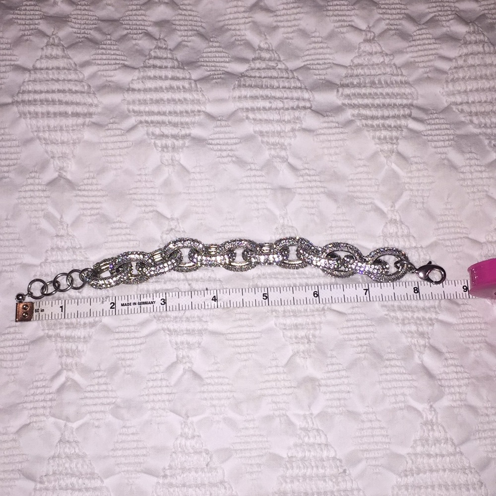 Crystal Statement Bracelet Silver - image 1